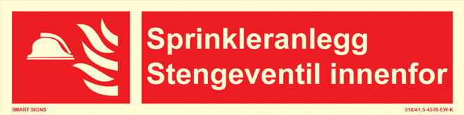 Huvudbild Sprinkleranlegg stengeventil innenfor, Aluminium