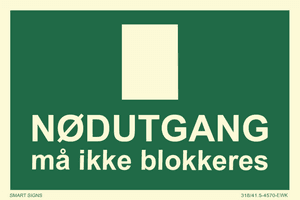 Hovedbilde N&oslash;dutgang m&aring; ikke blokkeres