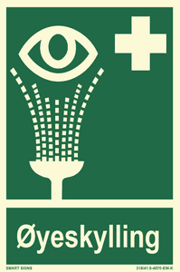 Hovedbilde &Oslash;yeskyller m/tekst, 200*150 mm, Aluminium