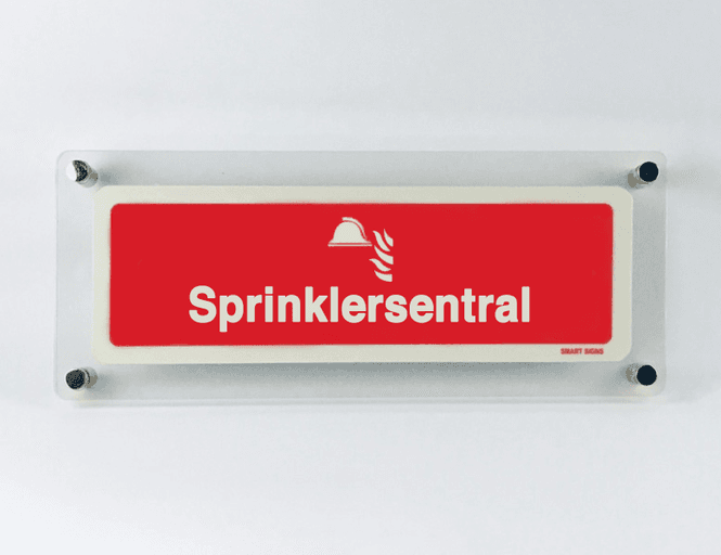 Huvudbild Sprinklersentralskilt DESIGN for avstandsstykker