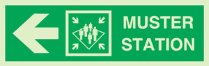 Hovedbilde Muster station with arrow left