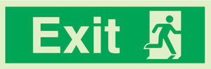 Hovedbilde Exit - running man to the right 