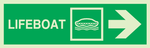 Hovedbilde Lifeboat with arrow - right