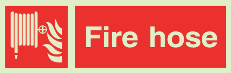 Fire hose w text