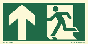 Hovedbilde L&oslash;pende mann - Pil opp Venstre, Aluminium, Velg st&oslash;rrelse