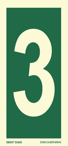 Hovedbilde Etasjenummer skilt "3"