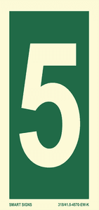 Huvudbild Etasjenummer skilt "5"