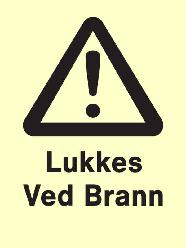 Lukkes ved brann
