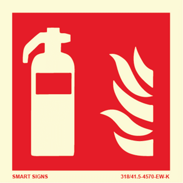 Brandsläckare Dubbel, flat 200*200 mm.